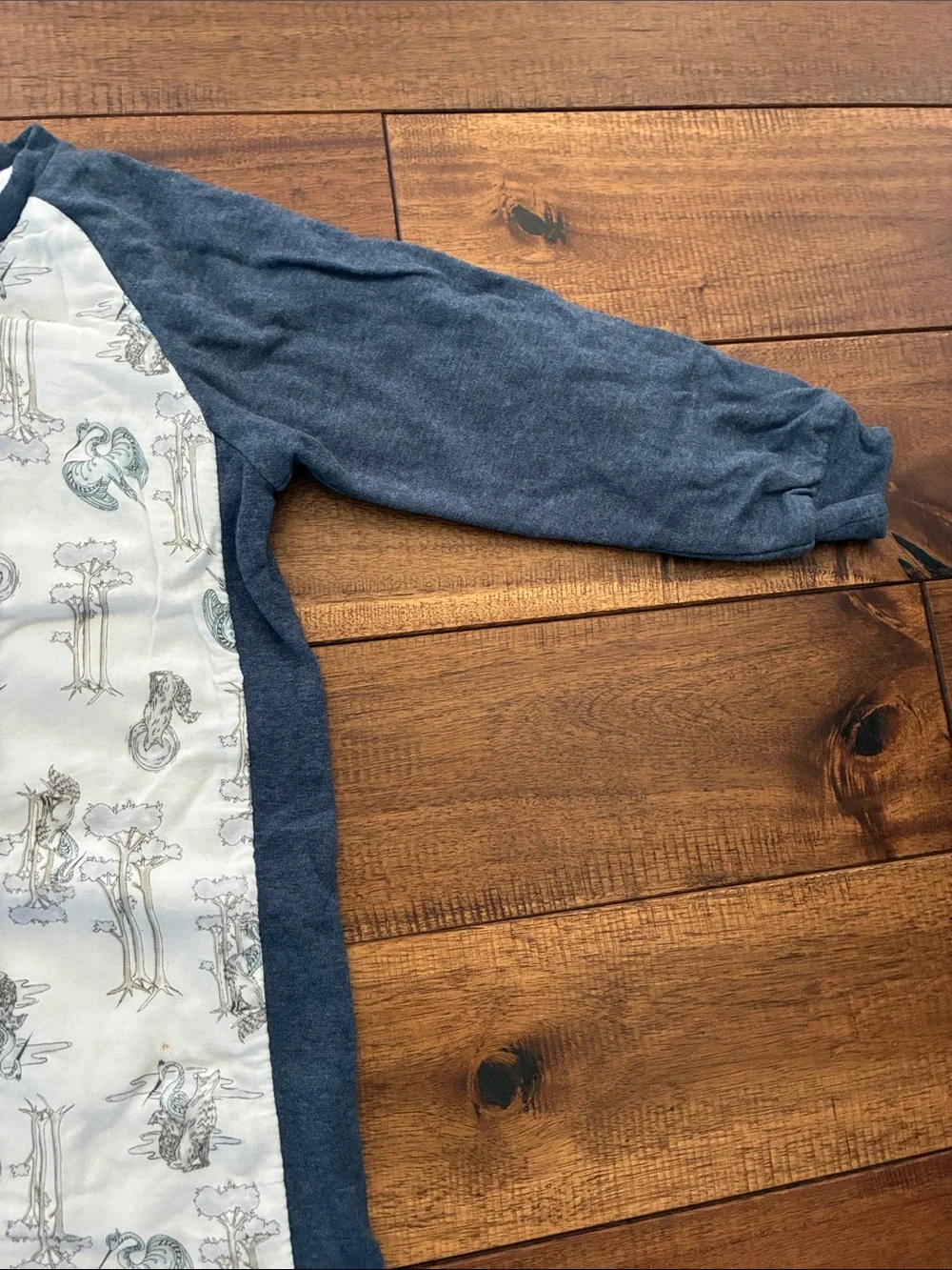 Nest Blue & White Printed Sleep Suit